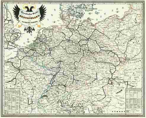 Koleje pruskie w 1849