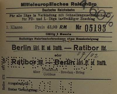 Bilet Ratibor Berlin